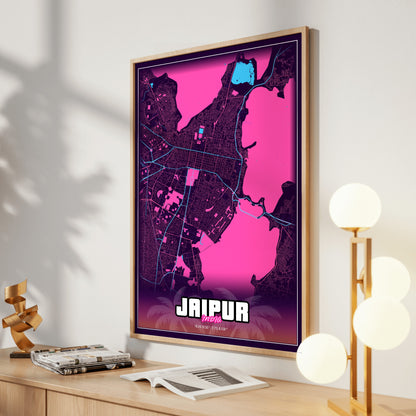 Jaipur GTA Map Poster