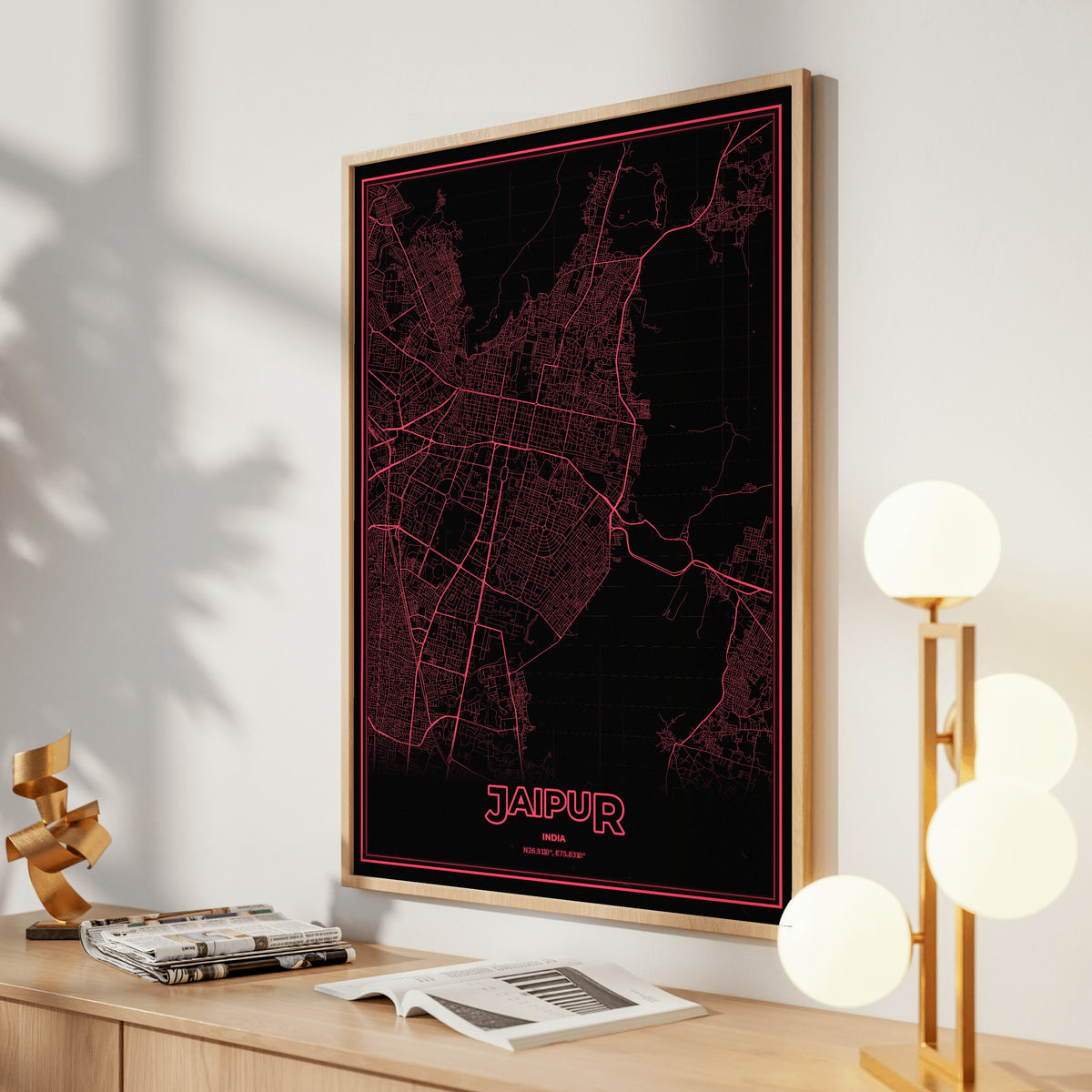 Jaipur Phosphor Map Poster - System Alert