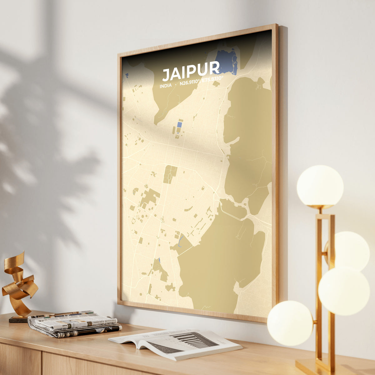 Jaipur Barn Map Poster