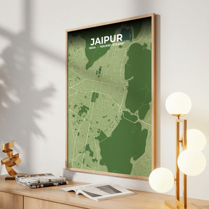Jaipur Clay Map Poster