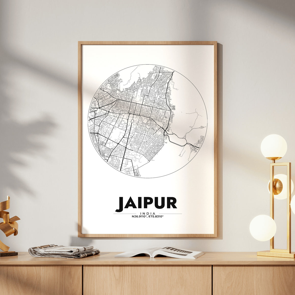 Jaipur Spot Map Poster