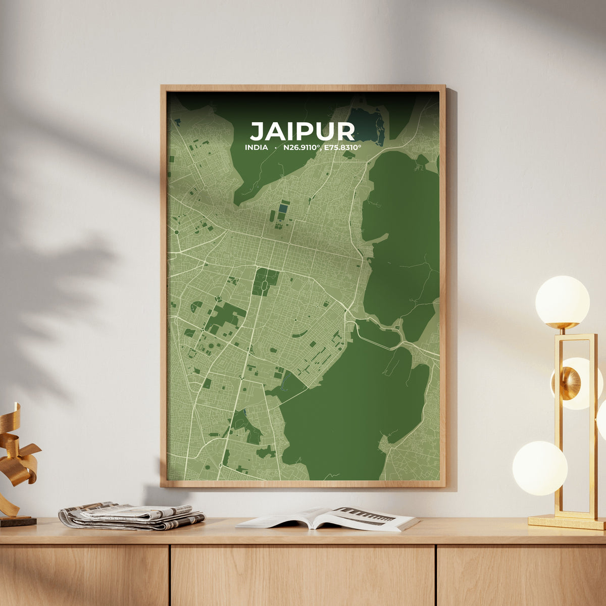 Jaipur Clay Map Poster