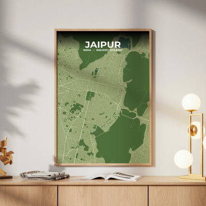 Jaipur Clay Map Poster