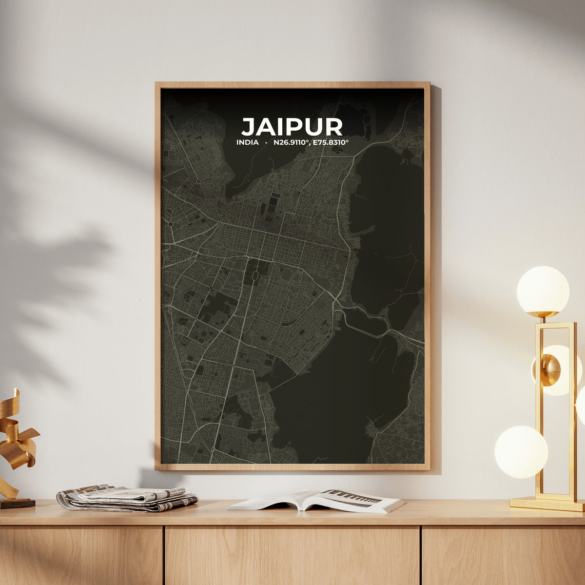 Jaipur Sable Map Poster