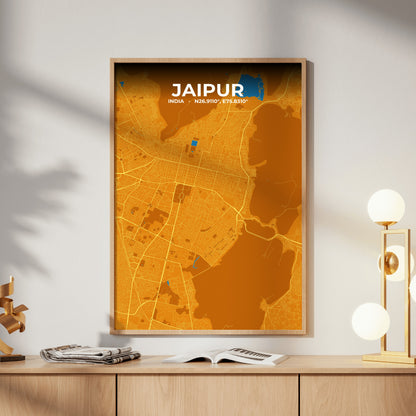 Jaipur Scorch Map Poster