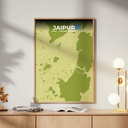 Jaipur Fern Map Poster