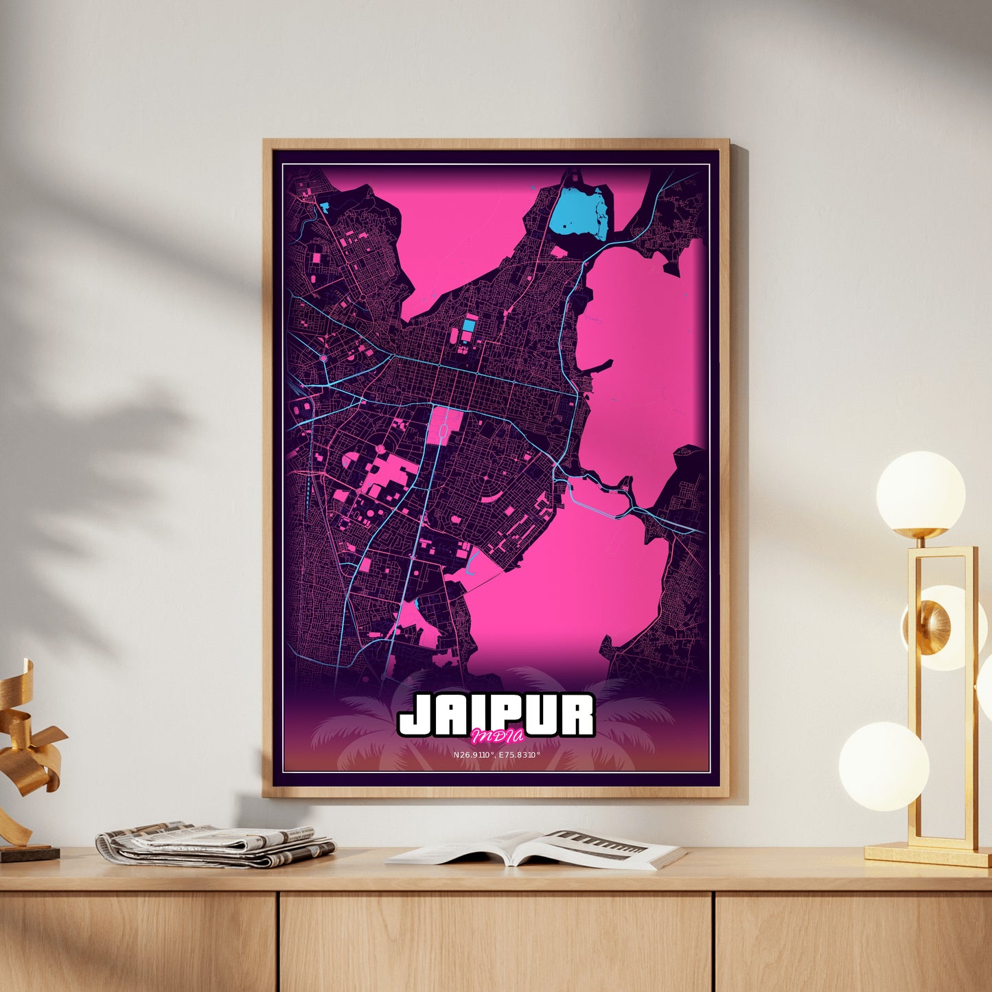 Jaipur GTA Map Poster