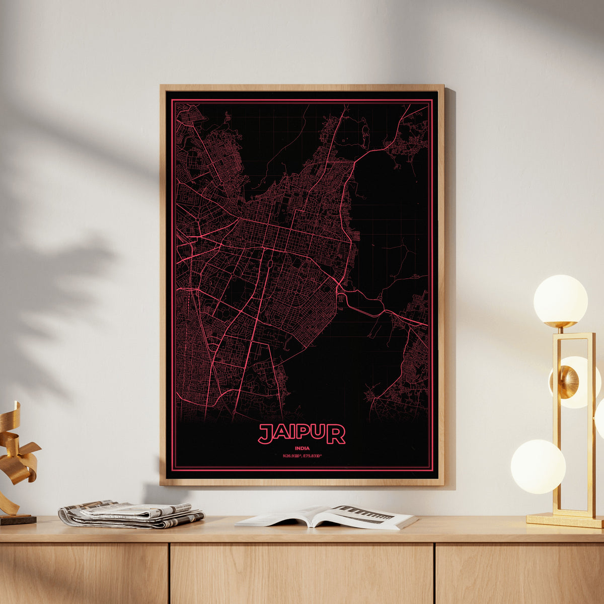 Jaipur Phosphor Map Poster - System Alert