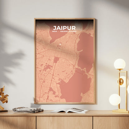 Jaipur Blush Map Poster