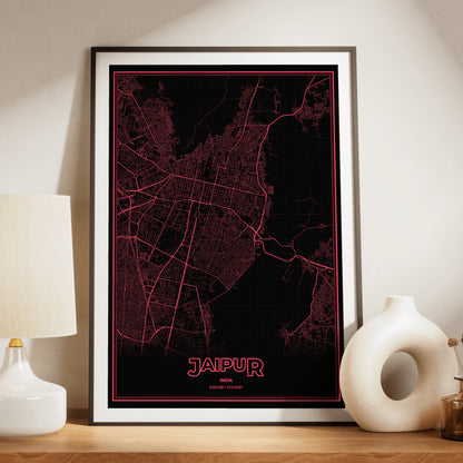 Jaipur Phosphor Map Poster - System Alert