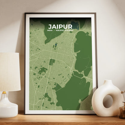 Jaipur Clay Map Poster