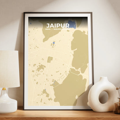Jaipur Barn Map Poster