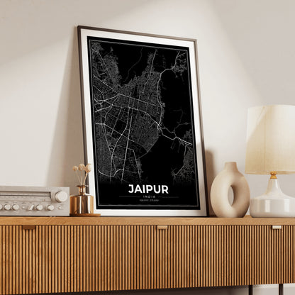 Jaipur Modern Map Poster