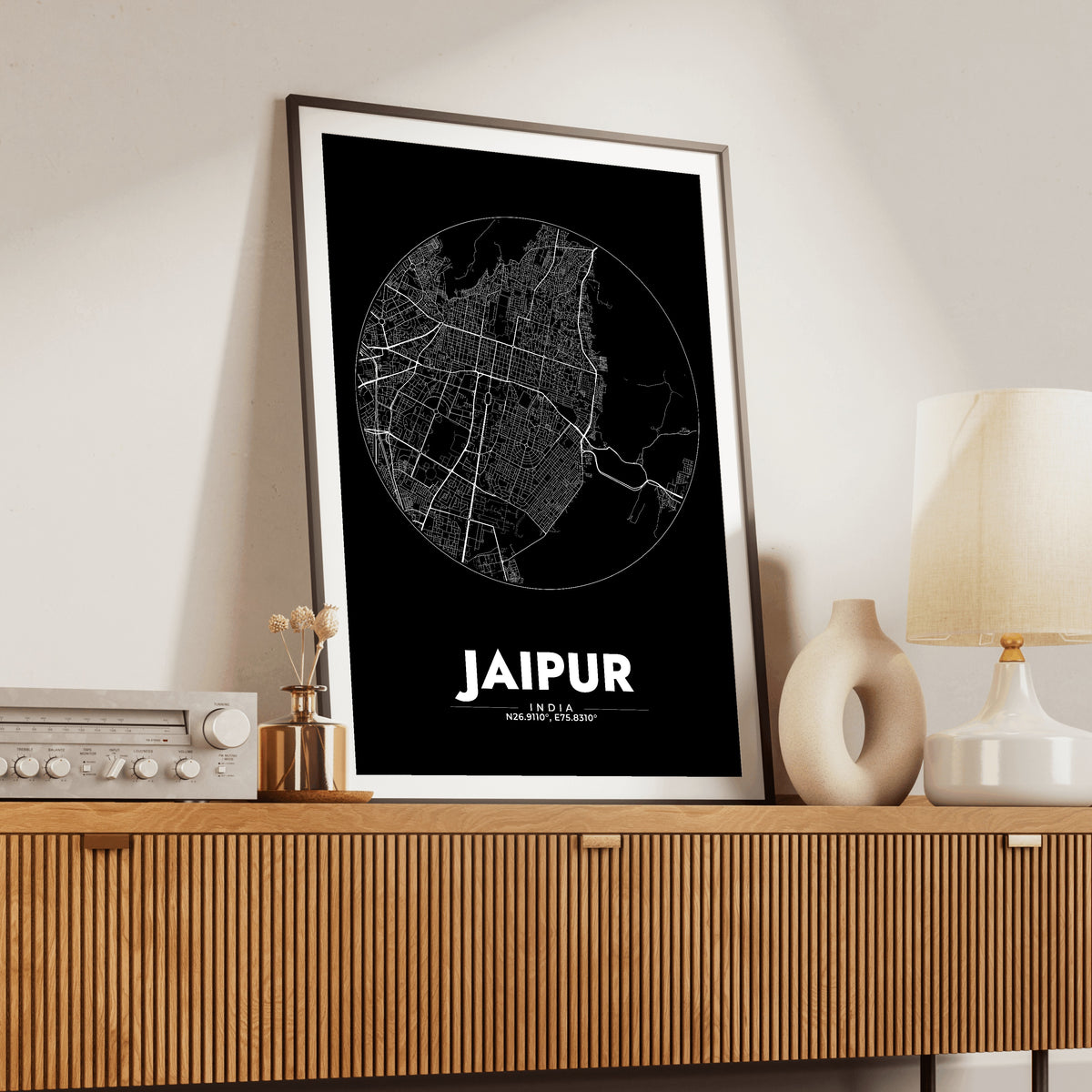 Jaipur Spot Map Poster