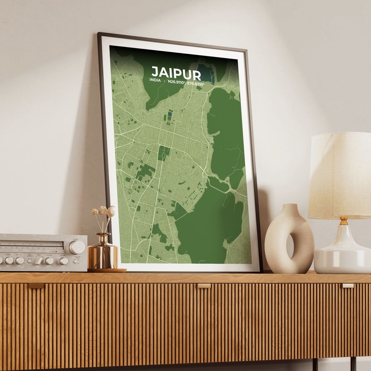 Jaipur Clay Map Poster