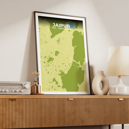 Jaipur Fern Map Poster