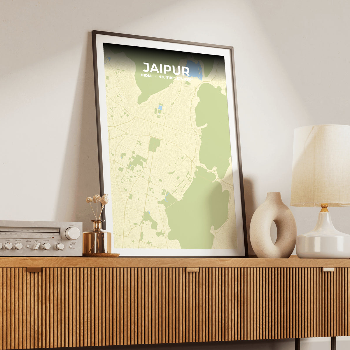 Jaipur Drift Map Poster