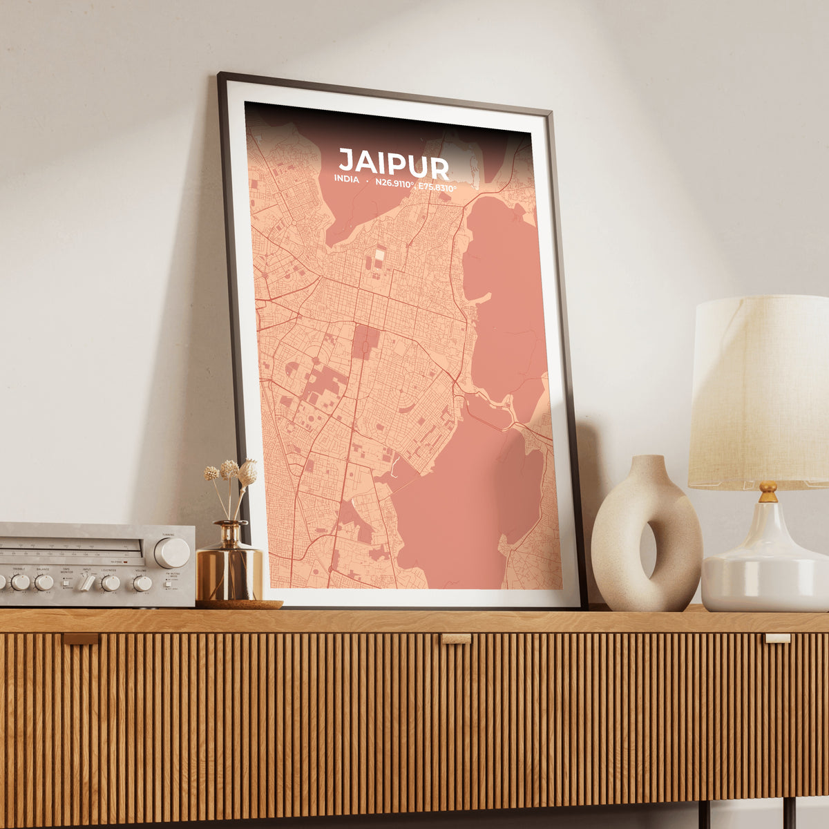 Jaipur Blush Map Poster