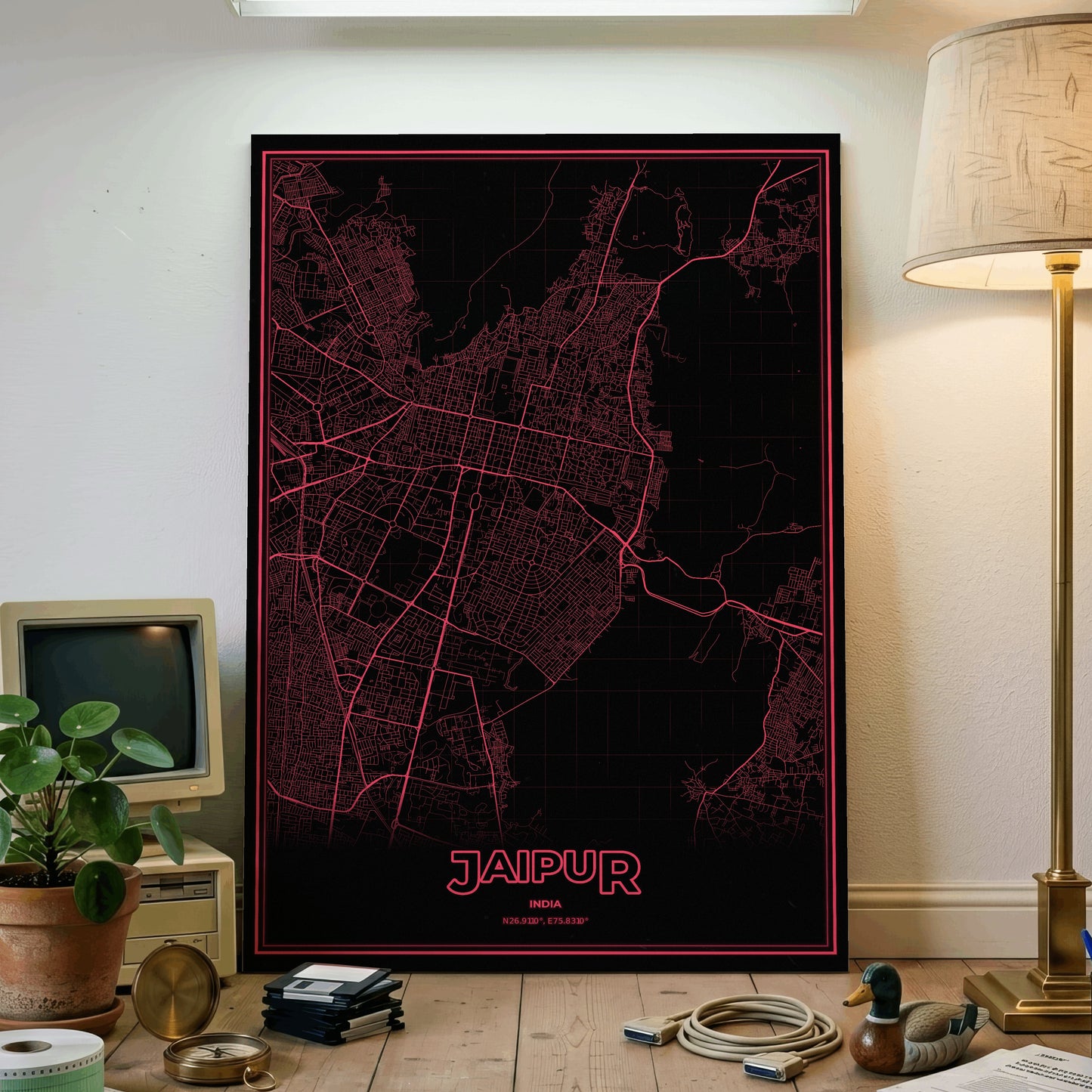 Jaipur Phosphor Map Poster - System Alert