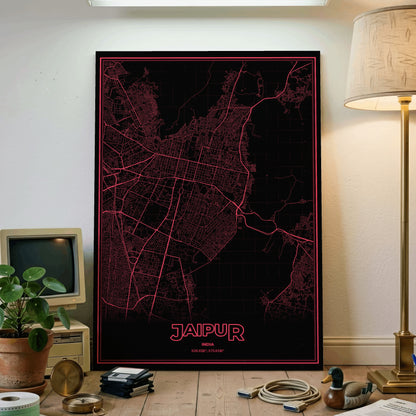 Jaipur Phosphor Map Poster - System Alert