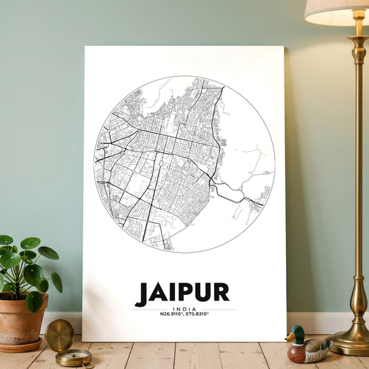 Jaipur Spot Map Poster