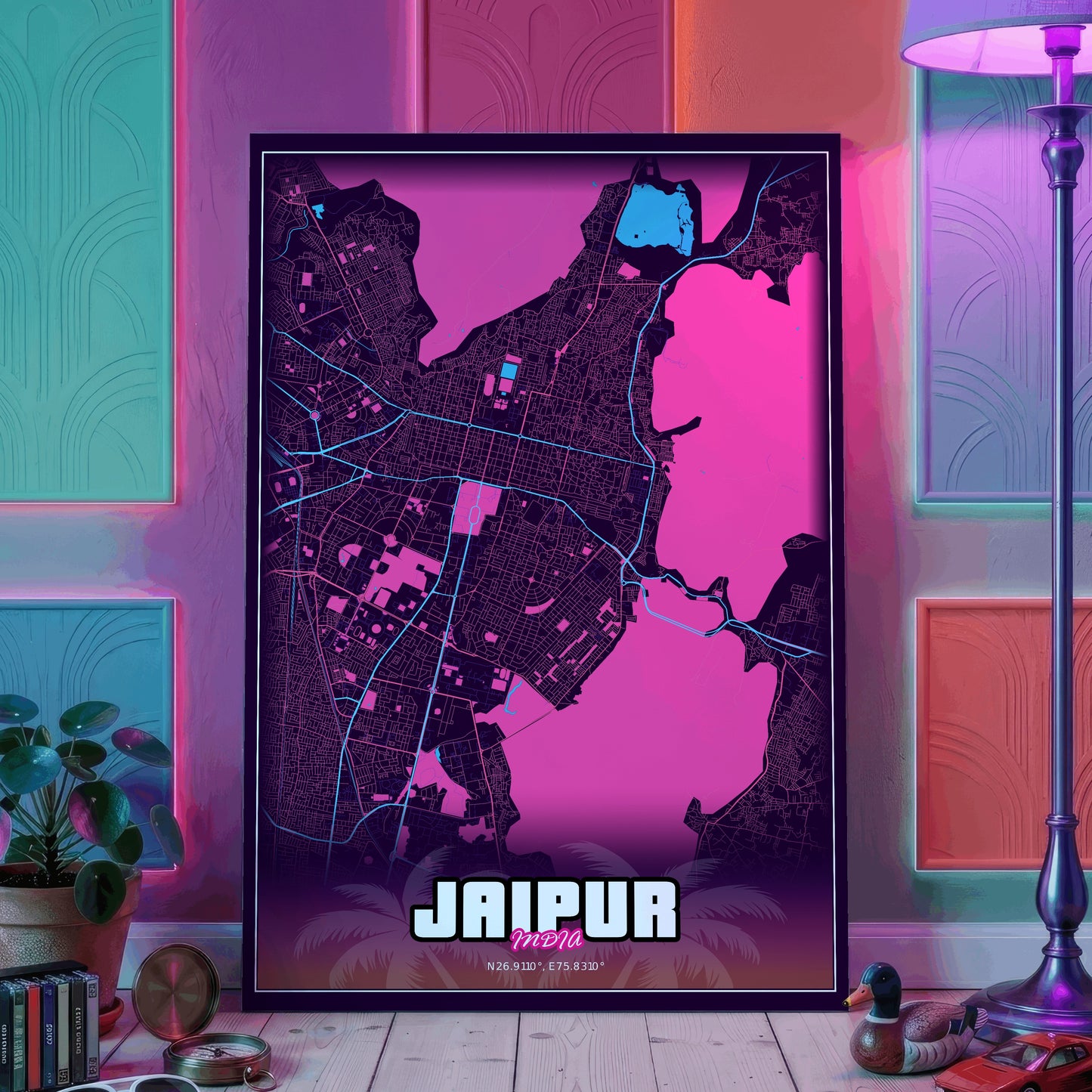 Jaipur GTA Map Poster