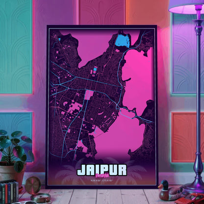 Jaipur GTA Map Poster