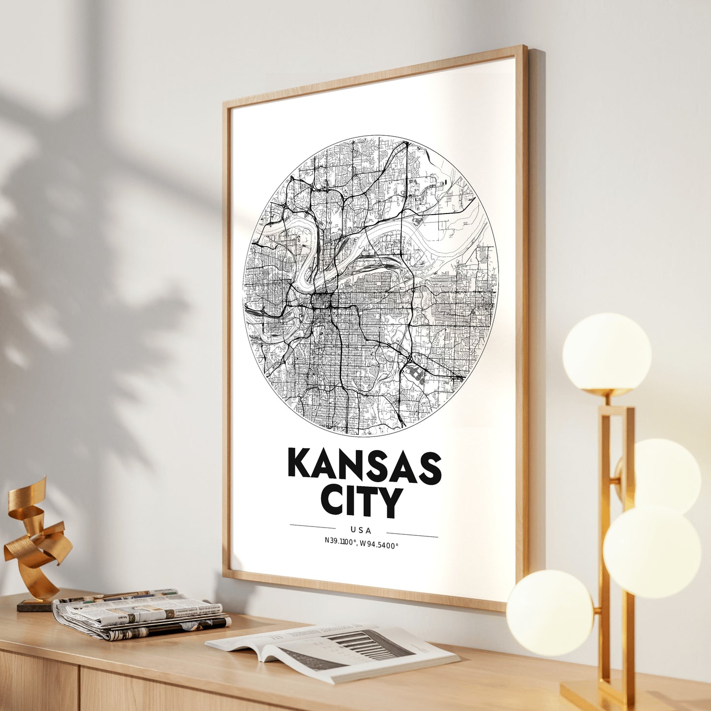 Kansas City Spot Map Poster