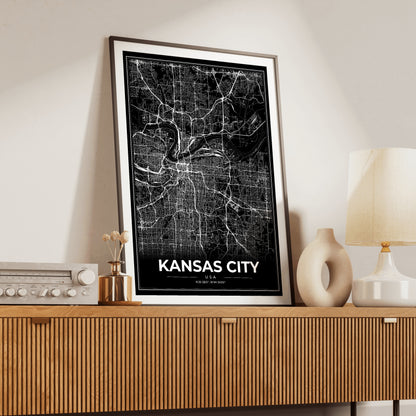 Kansas City Modern Map Poster