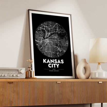 Kansas City Spot Map Poster