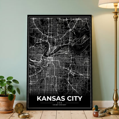 Kansas City Modern Map Poster