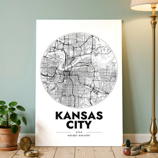 Kansas City Spot Map Poster