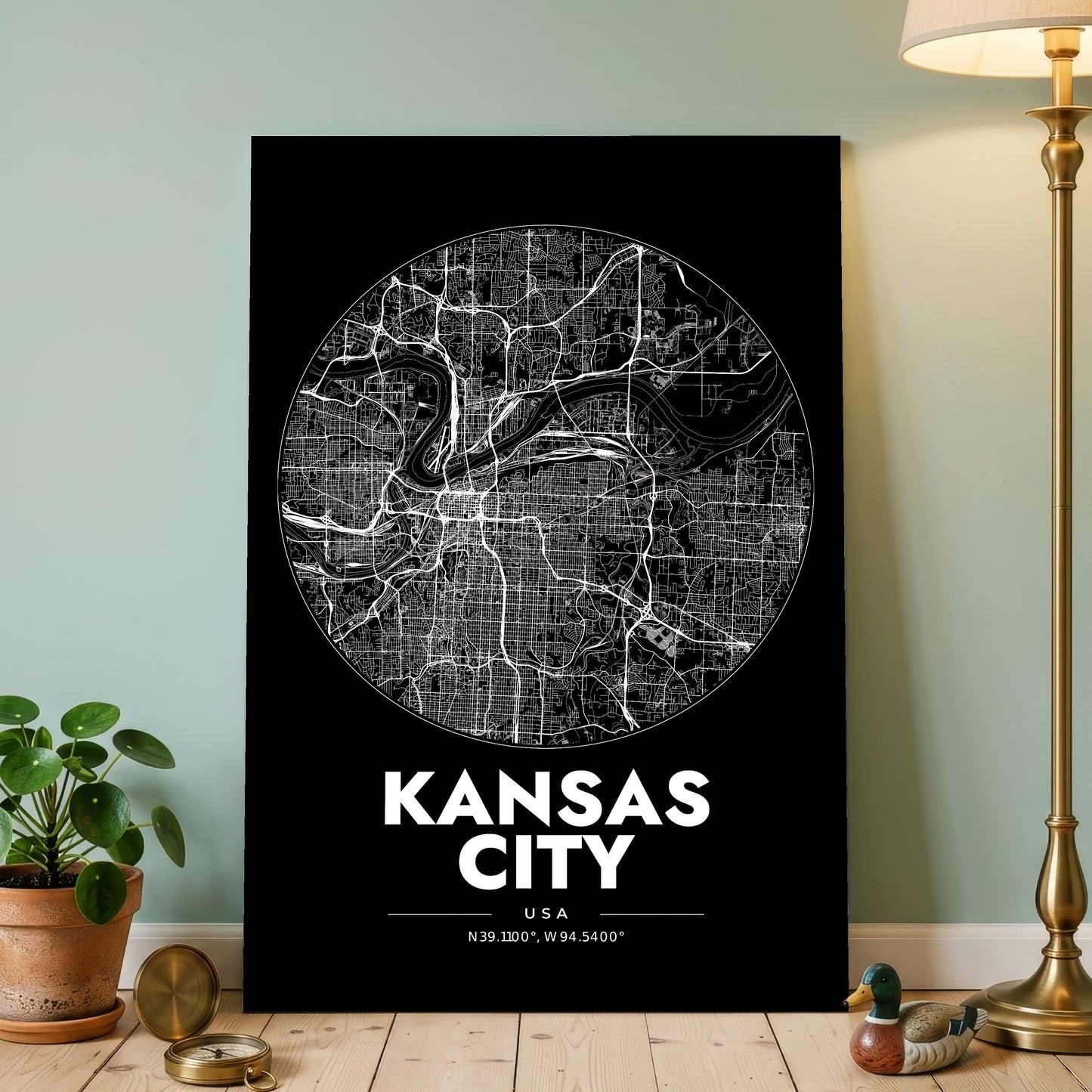 Kansas City Spot Map Poster