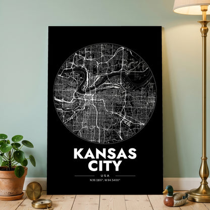 Kansas City Spot Map Poster