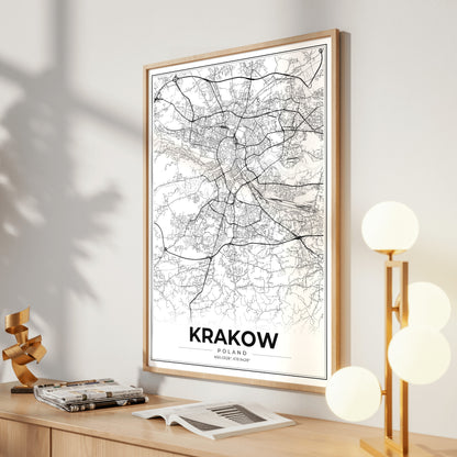 Krakow Modern Map Poster