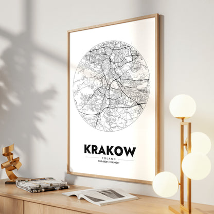 Krakow Spot Map Poster