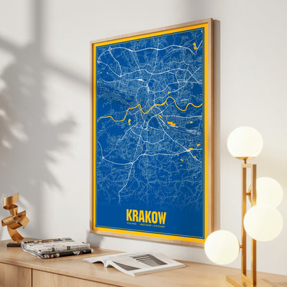Krakow Blockbuster Map Poster