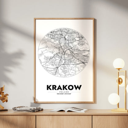 Krakow Spot Map Poster