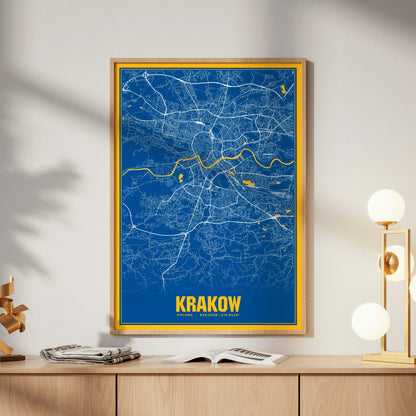 Krakow Blockbuster Map Poster