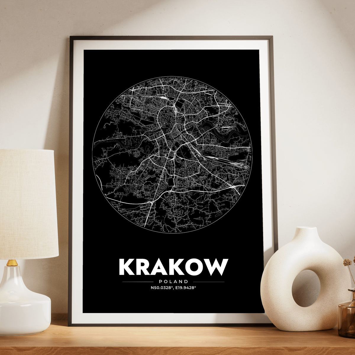 Krakow Spot Map Poster
