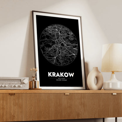 Krakow Spot Map Poster