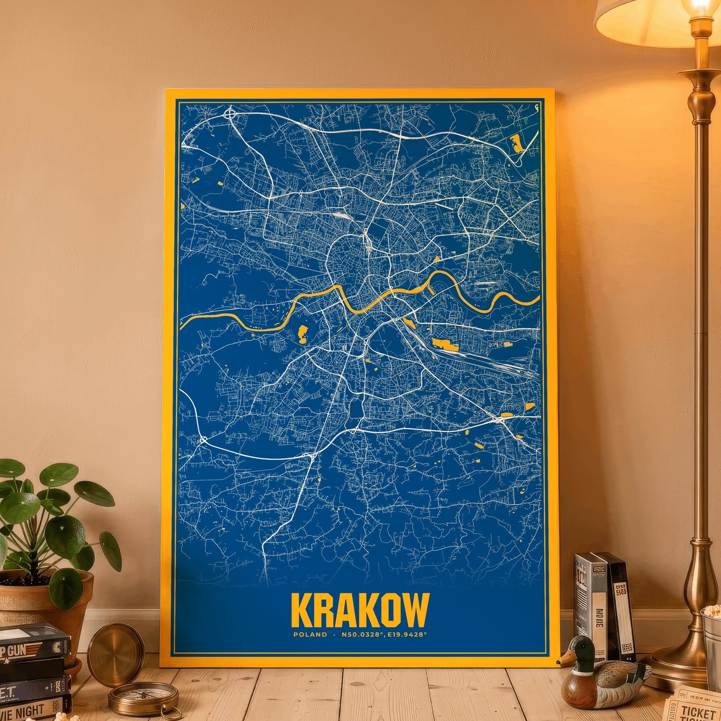 Krakow Blockbuster Map Poster