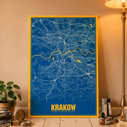 Krakow Blockbuster Map Poster