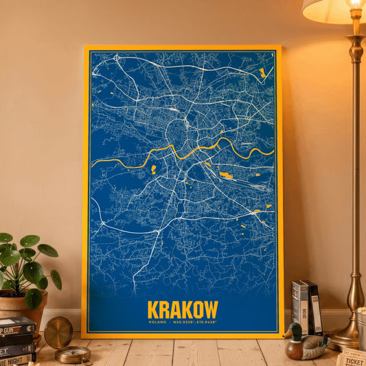 Krakow Blockbuster Map Poster