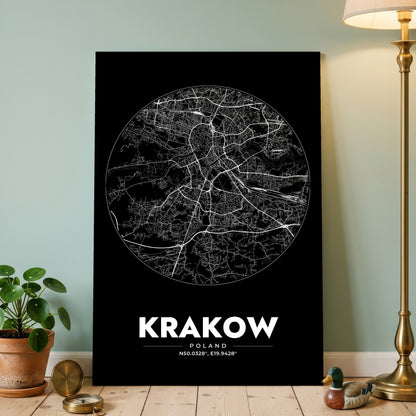Krakow Spot Map Poster