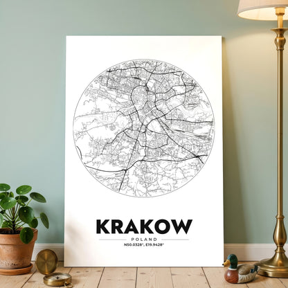 Krakow Spot Map Poster