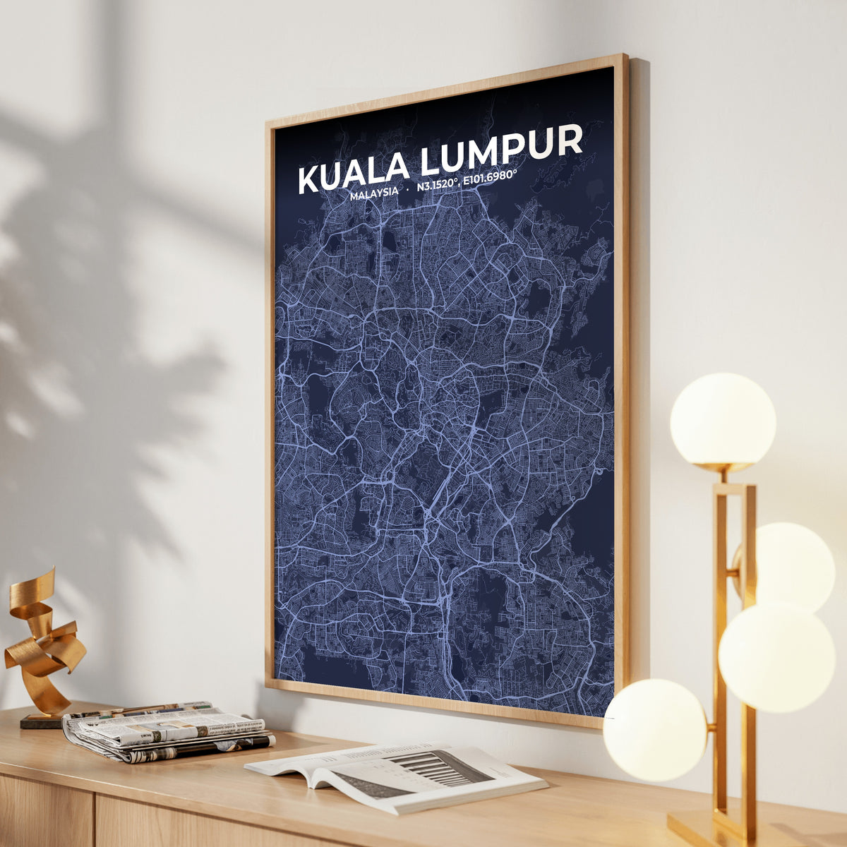 Kuala Lumpur Tide Map Poster