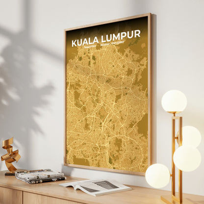 Kuala Lumpur Forge Map Poster