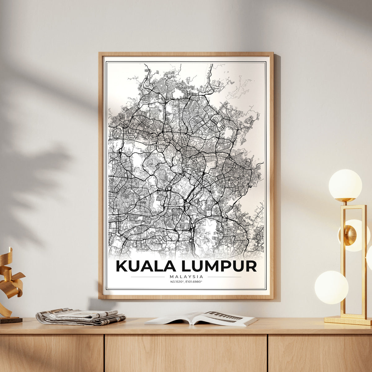 Kuala Lumpur Modern Map Poster