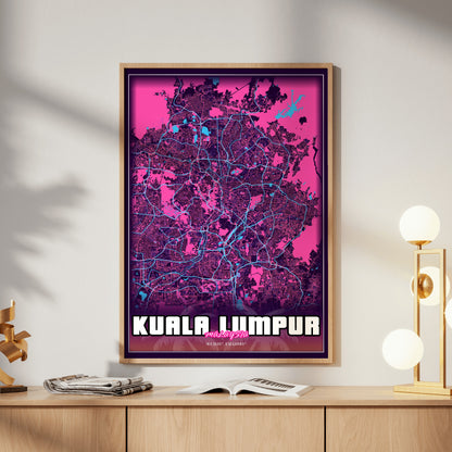 Kuala Lumpur GTA Map Poster